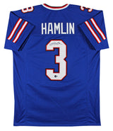 Damar Hamlin Authentic Signed Blue Pro Style Jersey Autographed BAS