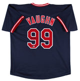 Charlie Sheen Major League Authentic Signed Navy Blue Pro Style Jersey BAS