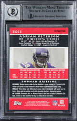 Vikings Adrian Peterson Signed 2007 Bowman Chrome #BC65 RC Auto 10! BAS Slabbed