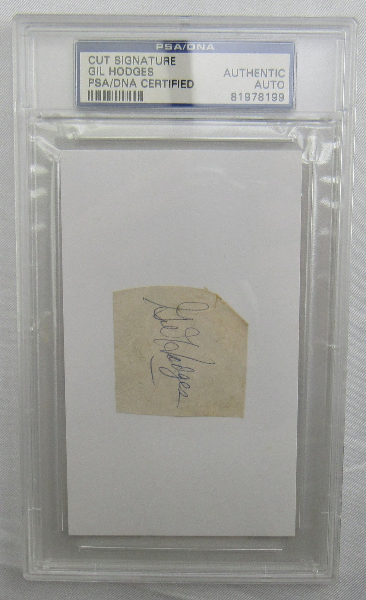 Gil Hodges Cut Signed Auto PSA/DNA Encapsulated II