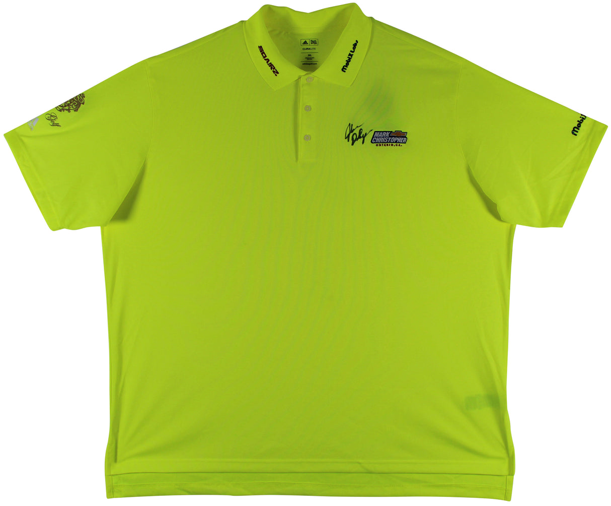 John Daly Signed Match Worn Yellow Adidas Climalite Polo Shirt BAS #BH00367