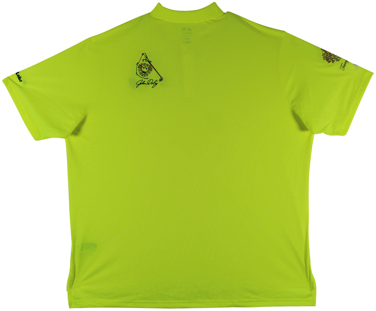 John Daly Signed Match Worn Yellow Adidas Climalite Polo Shirt BAS #BH00367