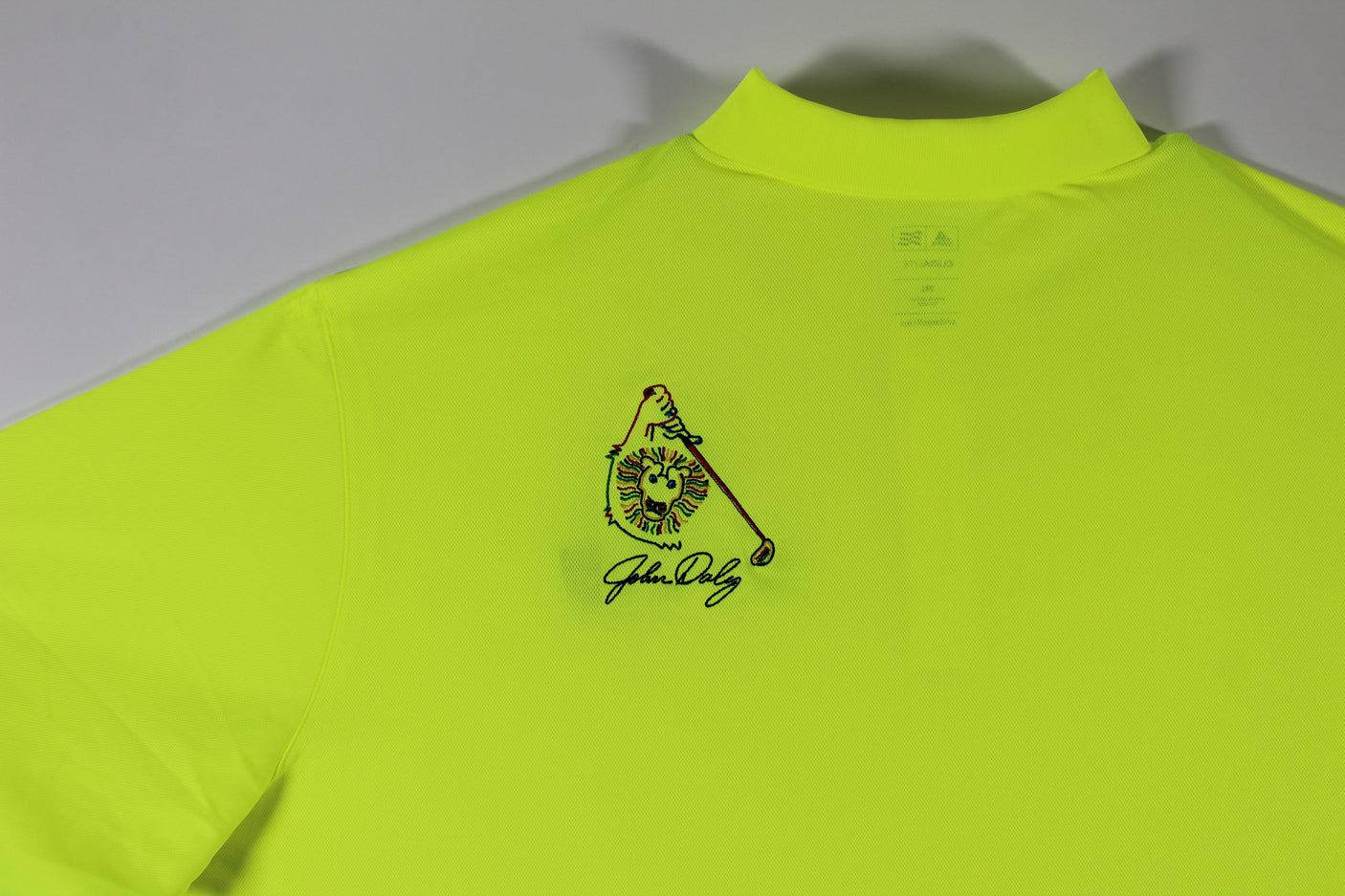 John Daly Signed Match Worn Yellow Adidas Climalite Polo Shirt BAS #BH00367