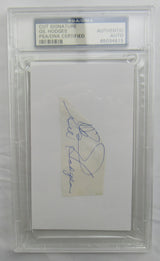 Gil Hodges Cut Signed Auto PSA/DNA Encapsulated XIV