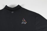 John Daly Signed Match Worn Black Folds Of Honor Etonic Polo Shirt BAS #BH00354
