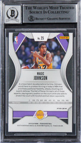 Lakers Magic Johnson Signed 2019 Panini Prizm RW&B #25 Card Auto 10! BAS Slabbed