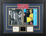 Janet Leigh & Anthony Perkins Psycho Signed 3x5 Index Card Framed Display BAS