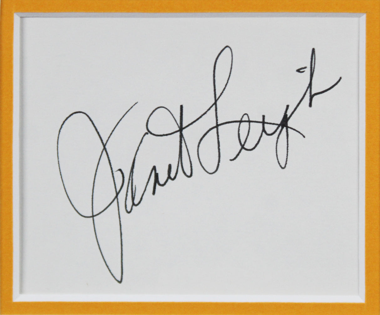 Janet Leigh & Anthony Perkins Psycho Signed 3x5 Index Card Framed Display BAS