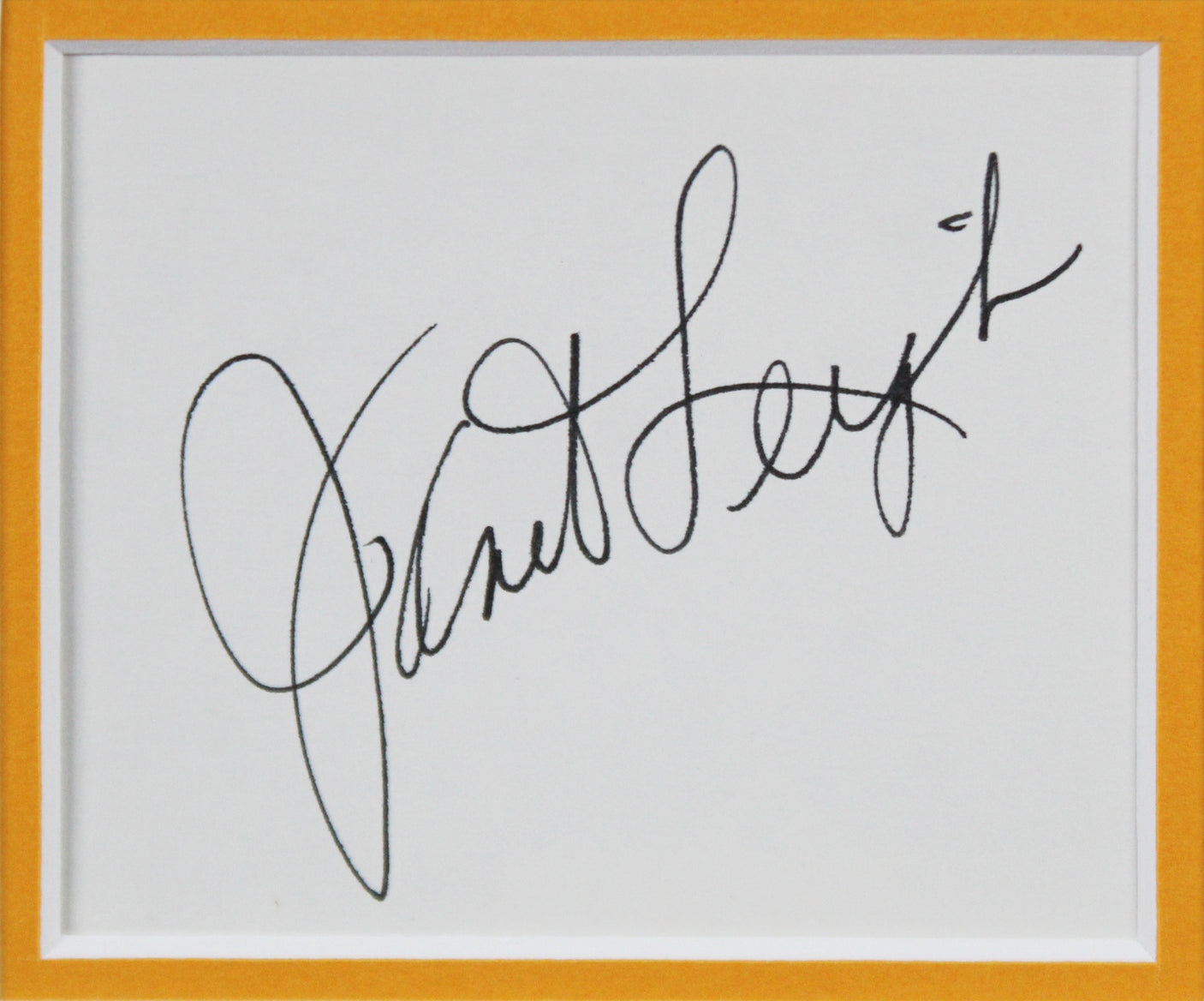 Janet Leigh & Anthony Perkins Psycho Signed 3x5 Index Card Framed Display BAS