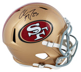 Christian McCaffrey Autographed San Francisco 49ers Speed Full Size Helmet Beckett Witnessed