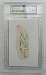 Joe Namath Cut Signed Auto PSA/DNA Encapsulated XVI