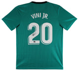 Real Madrid Vincius Vin Jr. Authentic Signed Teal Adidas Jersey Autographed BAS