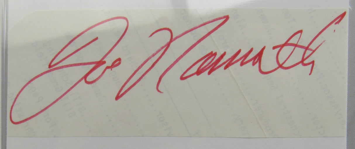 Joe Namath Cut Signed Auto PSA/DNA Encapsulated XVIII