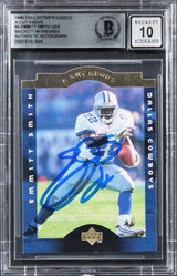 Cowboys Emmitt Smith Signed 1996 Collector's Choice #4 Card Auto 10! BAS Slabbed