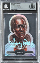 Cowboys Tony Dorsett Signed 2022 Panini Mosaic Busted #11 Card BAS Slabbed