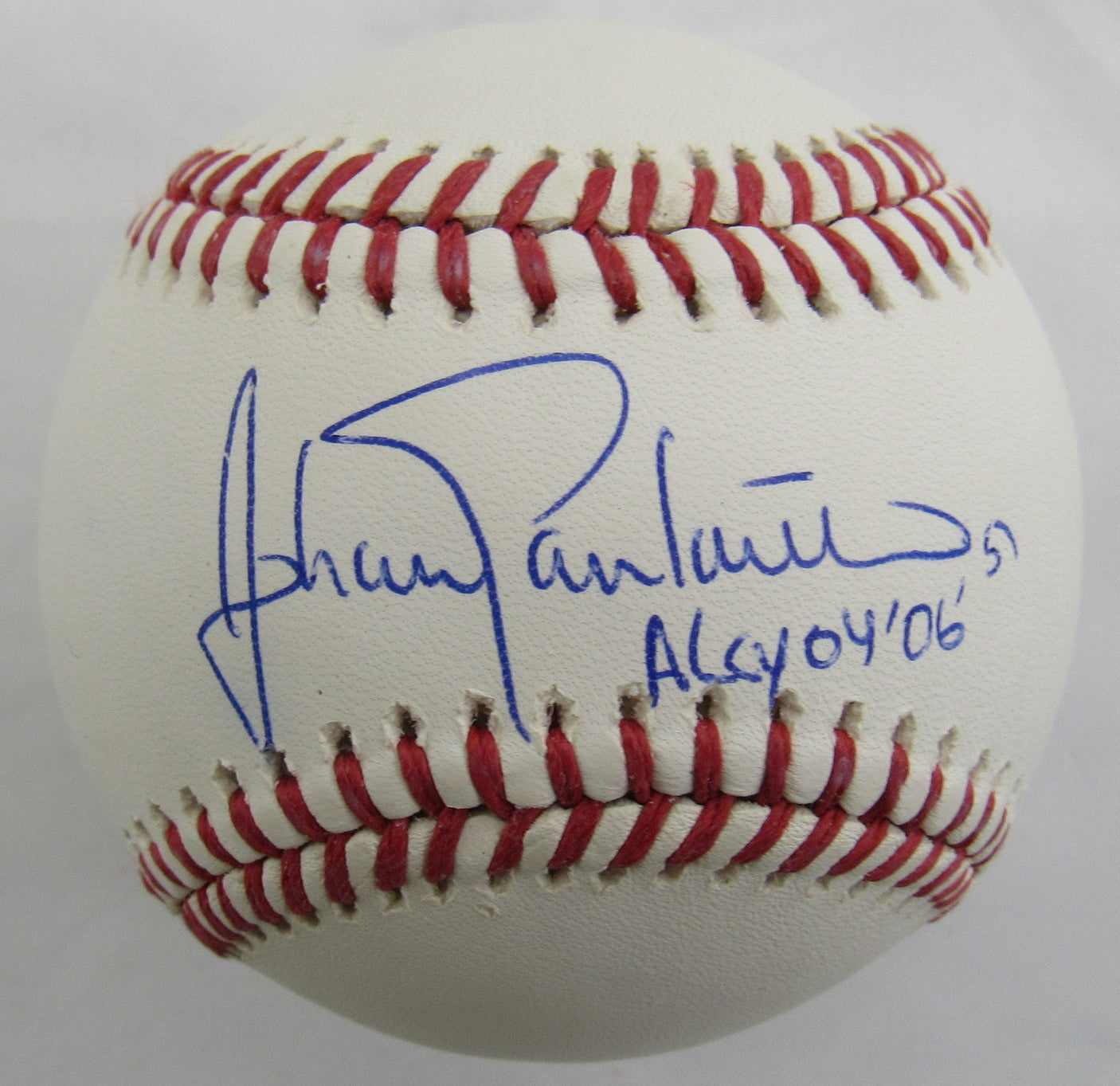 Johan Santana Signed Auto Rawlings Baseball w/ Insc JSA CF42559