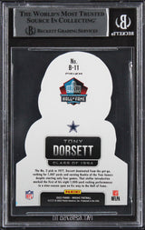 Cowboys Tony Dorsett Signed 2022 Panini Mosaic Busted #11 Card BAS Slabbed