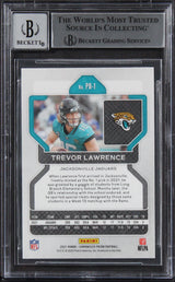 Trevor Lawrence Signed 2021 Chronicles Prizm Black #1 RC Card Auto 10! BAS Slab