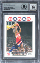 Hawks Dominique Wilkins Signed 2008 Topps #169 Card Auto 10! BAS Slabbed