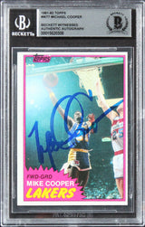 Lakers Michael Cooper Authentic Signed 1981 Topps #W77 Card BAS Slabbed