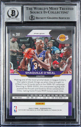 Lakers Shaquille O'Neal Signed 2020 Panini Prizm PH #207 Card Auto 10 BAS Slab