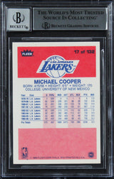 Lakers Michael Cooper Authentic Signed 1986 Fleer #17 Card Auto 10! BAS Slabbed