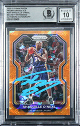 Lakers Shaquille O'Neal Signed 2020 Panini Prizm OI #207 Card Auto 10! BAS Slab