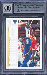 Hawks Dominique Wilkins Signed 1991 Upper Deck ##255 Card Auto 10! BAS Slabbed