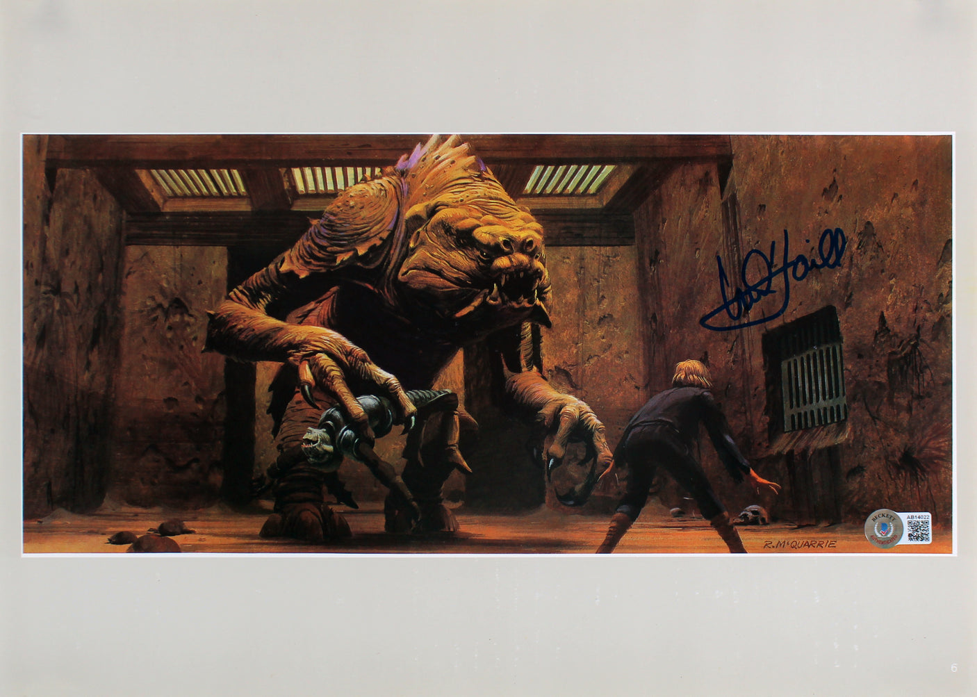 Mark Hamill Star Wars Return of the Jedi Signed 11x15.25 Photo BAS #AB14022
