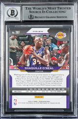 Lakers Shaquille O'Neal Signed 2020 Panini Prizm RW&B #207 Card Auto 10 BAS Slab