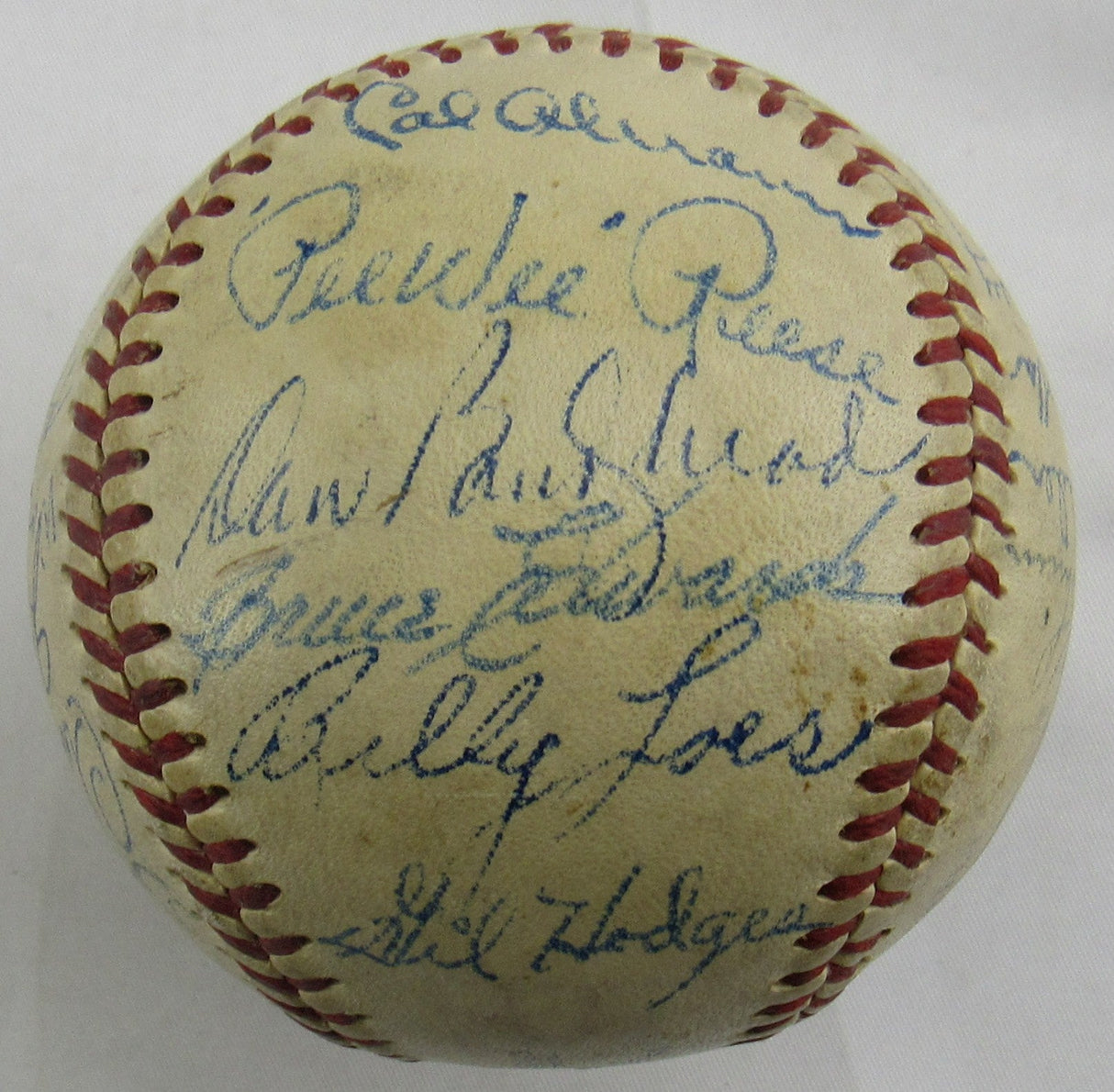 Roy Campanella Duke Snider Billy Cox +21 Signed Auto 1950 Dodgers Team Signed Baseball JSA LOA B34735