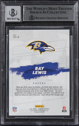 Ray Lewis Signed 2021 Donruss All Time Gridiron Kings #6 Card Auto 10! BAS Slab