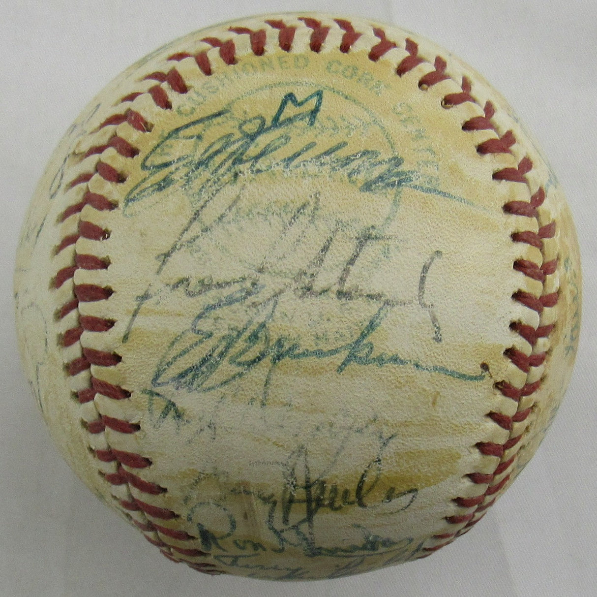 Thurman Munson Elston Howard Sparky Lyle +16 Signed Auto Yankees Team Signed Baseball PSA/DNA LOA V06430