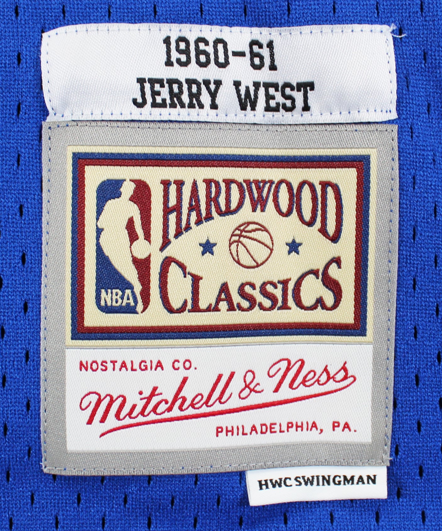 Lakers Jerry West Blue 1960-61 Mitchell & Ness HWC Swingman Jersey Un-signed