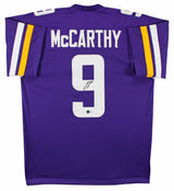 J.J. McCarthy Authentic Signed Purple Pro Style Jersey BAS Witnessed