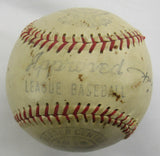 Tris Speaker Dizzy Dean Ford Frick +2 Signed Auto Baseball JSA LOA Y96327