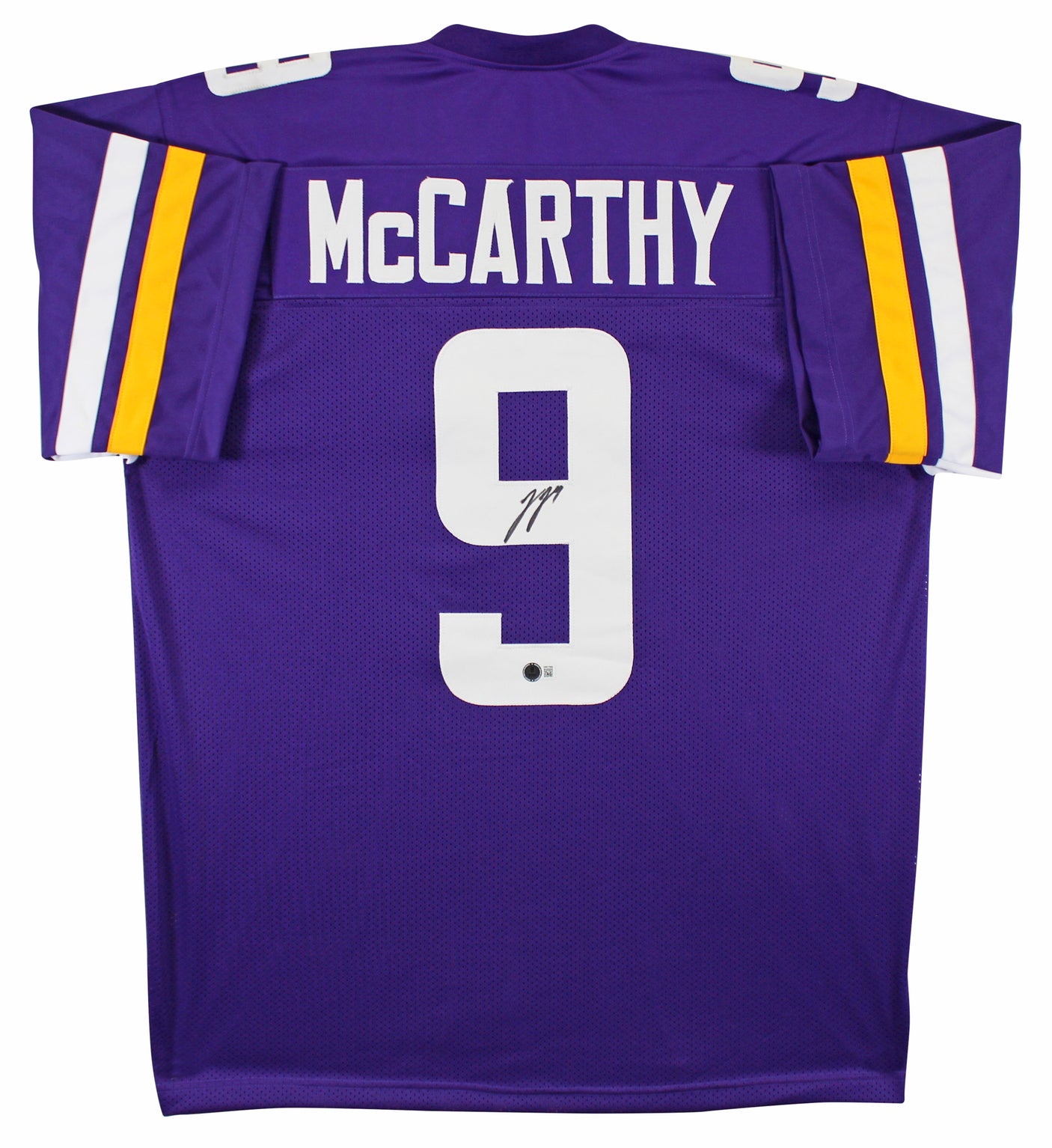 J.J. McCarthy Authentic Signed Purple Pro Style Jersey BAS Witnessed