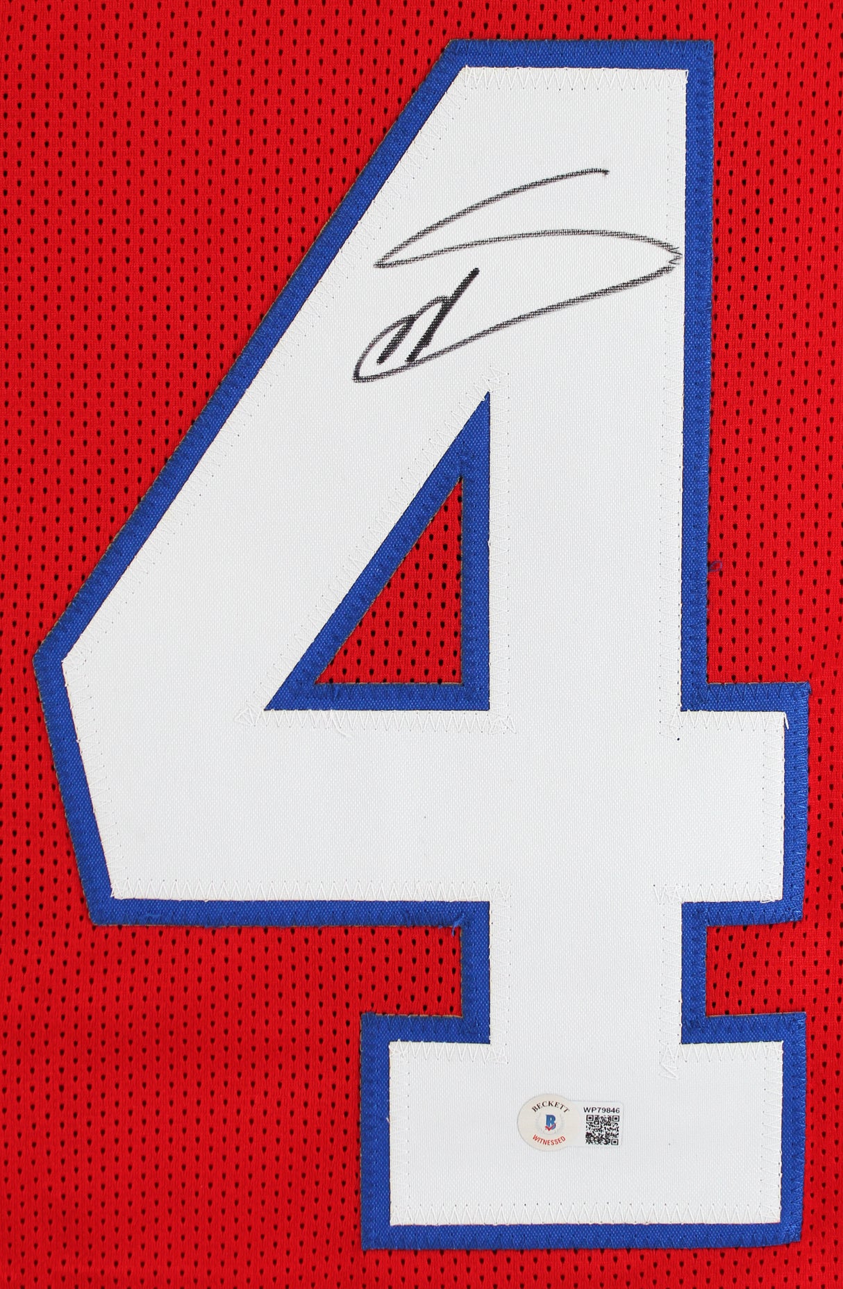 Stefon Diggs Authentic Signed Red Pro Style Jersey Autographed BAS Witnessed