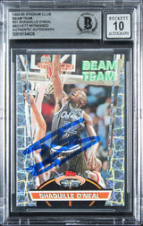 Shaquille O'Neal Signed 1992 Stadium Club Beam Team RC Auto Grade 10 BAS Slab 6
