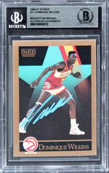 Hawks Dominique Wilkins Authentic Signed 1990 Skybox #11 Card BAS Slabbed 2