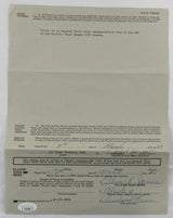 Ralph Kiner Signed Auto Contract JSA CF42580