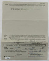 Ralph Kiner Signed Auto Contract JSA CF42580