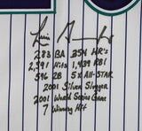 D-Backs Luis Gonzalez "Career Stat" Signed Majestic Coolbase Jersey BAS Witness
