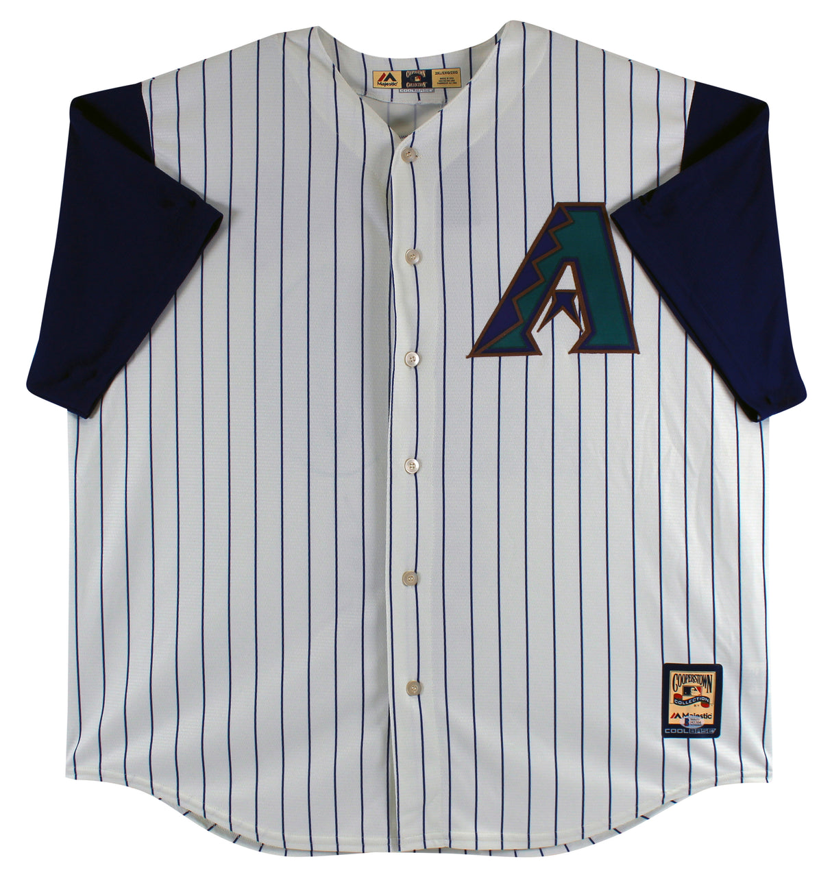D-Backs Luis Gonzalez "Career Stat" Signed Majestic Coolbase Jersey BAS Witness
