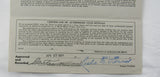 Ralph Kiner Signed Auto Contract JSA CF42580
