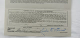 Ralph Kiner Signed Auto Contract JSA CF42580