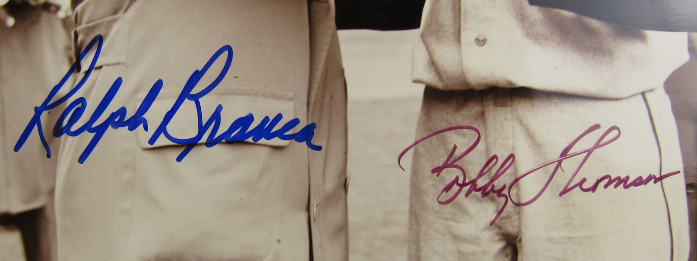 Bobby Thomson Ralph Branca Signed Auto 8x10 Photo JSA CF42589