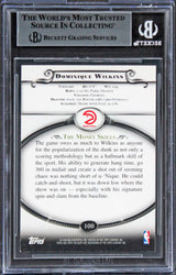 Hawks Dominique Wilkins Authentic Signed 2008 Topps Treasury #100 Card BAS Slab