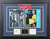 Janet Leigh & Anthony Perkins Psycho Signed 3x5 Index Card Framed Display BAS
