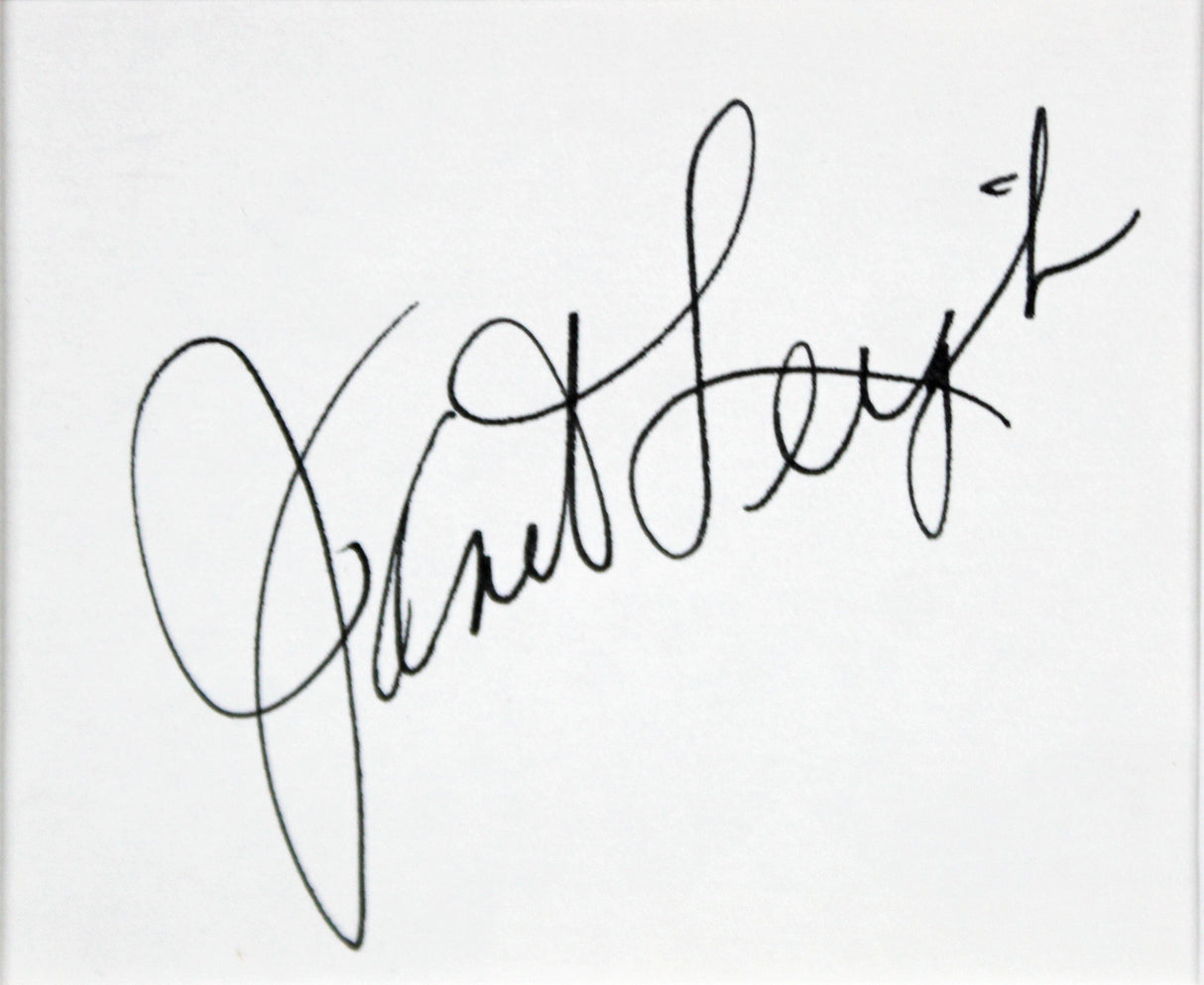 Janet Leigh & Anthony Perkins Psycho Signed 3x5 Index Card Framed Display BAS